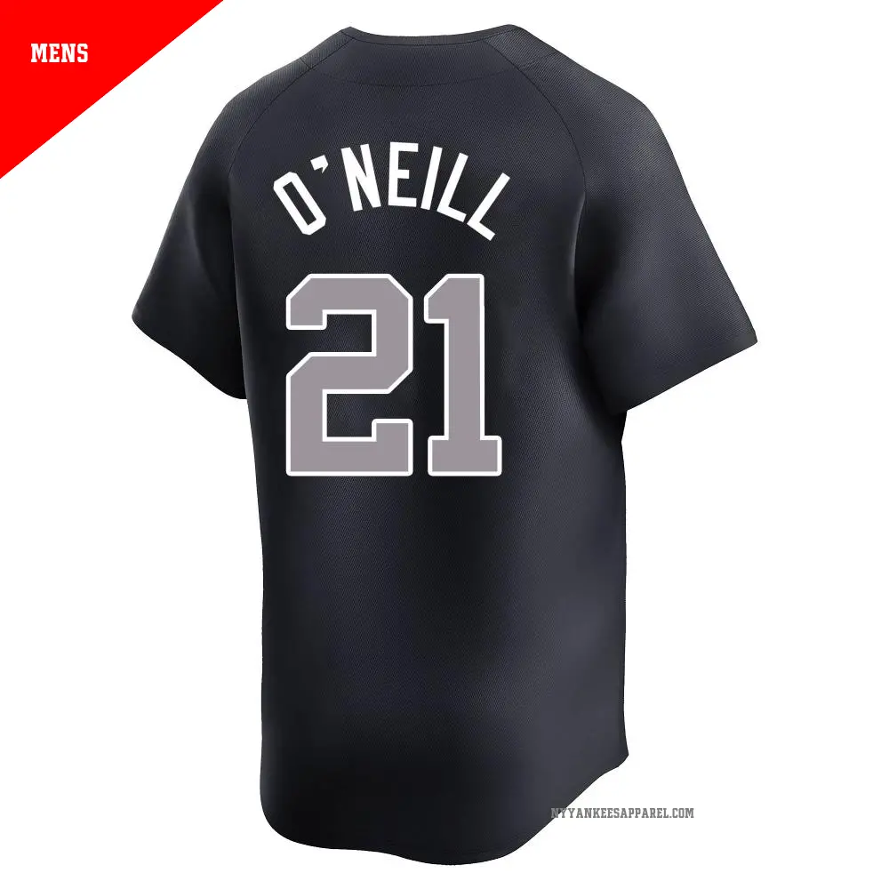 Men's #21 Paul O'Neill New York Yankees Navy Limited